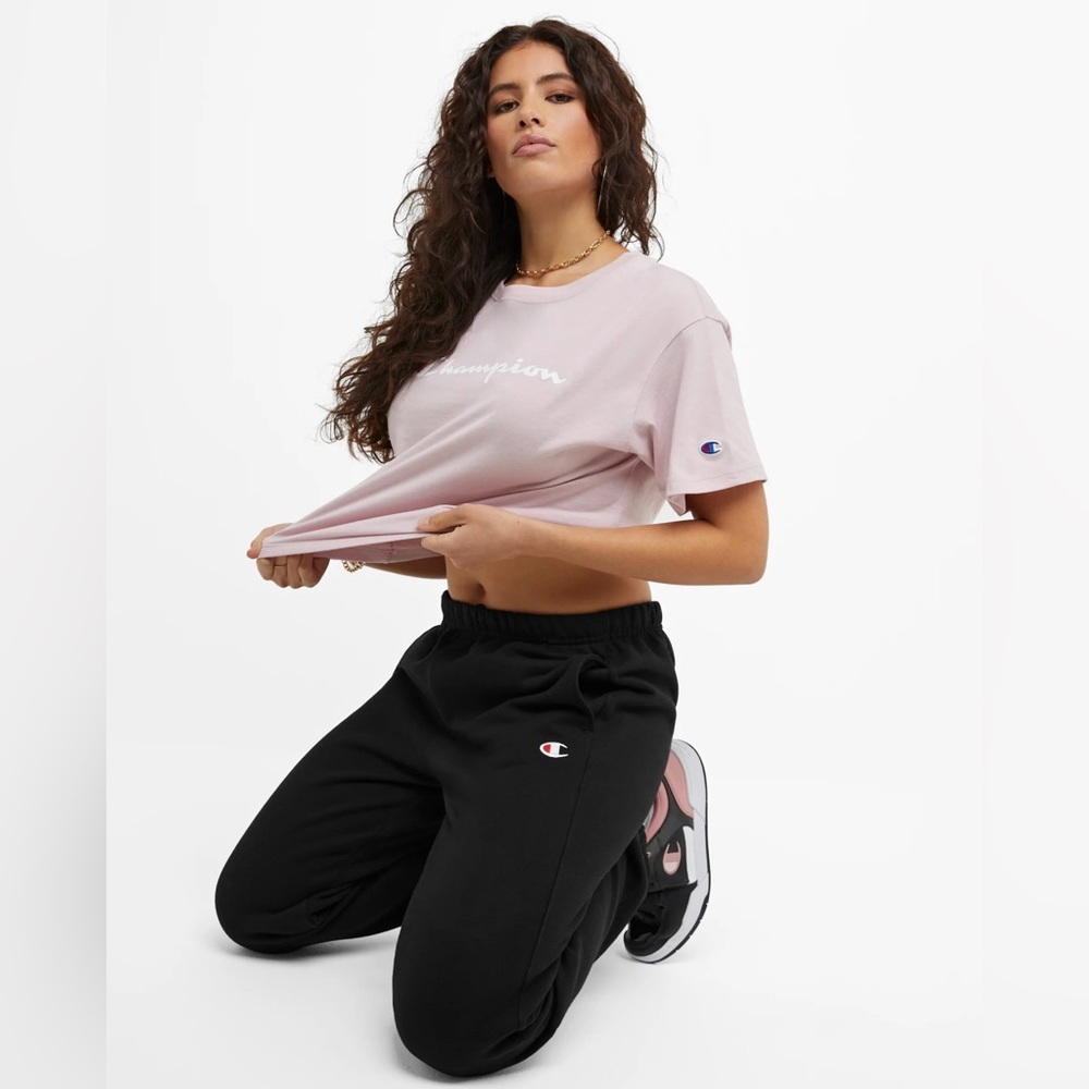 Champion black Reverse Weave Sweatpants joggers women’s size medium heavy weight - Picture 6 of 9